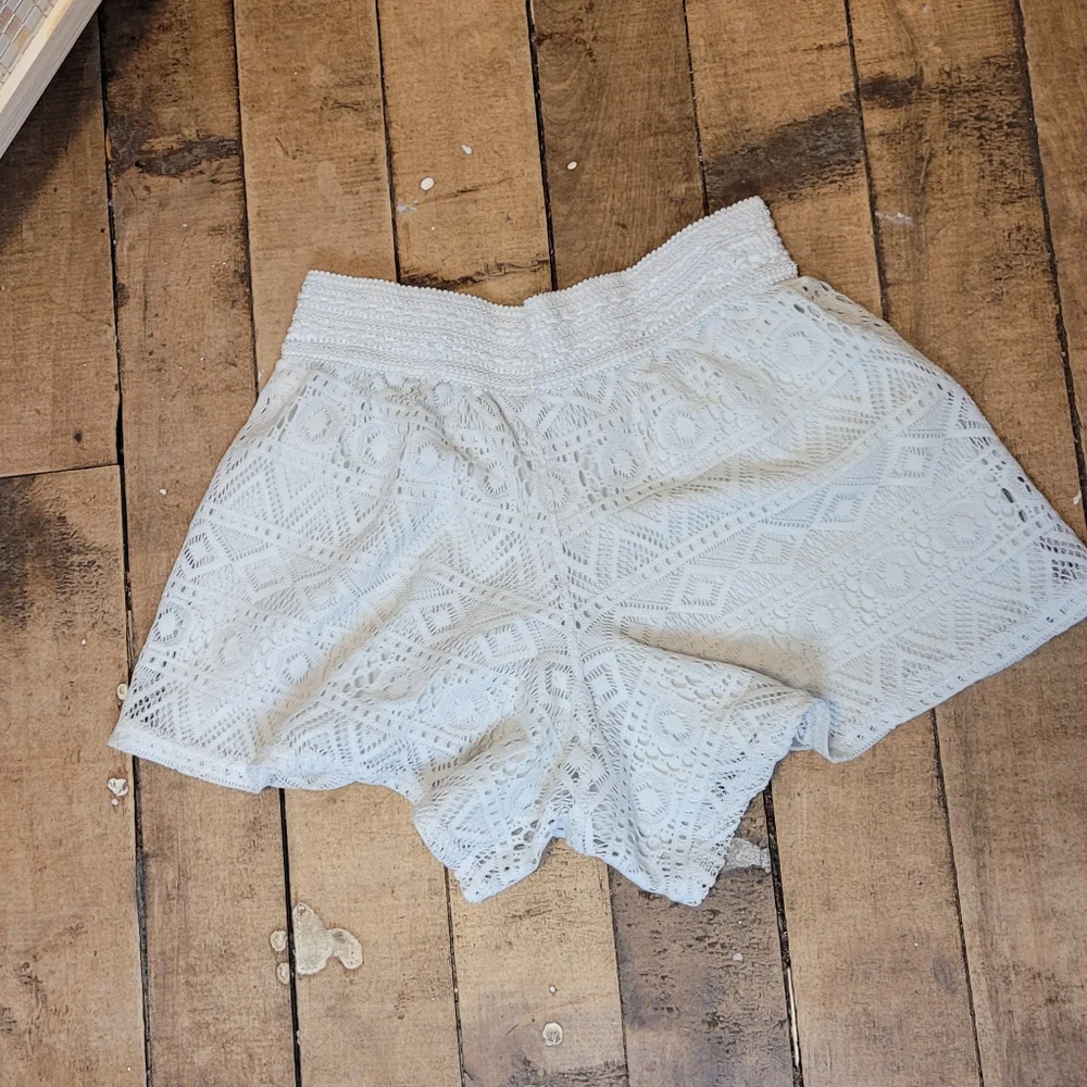 White Casual Shorts